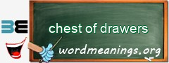 WordMeaning blackboard for chest of drawers